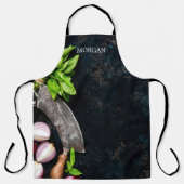 Rustikale Gemüsekräuter Leinwand Schürze (Vorderseite)