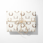 Rustikale, gemütliche Kabine Antler Geschenkpapier