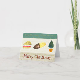 Rustikale gemütliche Kekse Weihnachten gefaltet