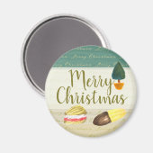 Rustikale gemütliche Kekse Weihnachtsmagnet Magnet (Vorderseite/Rückseite)