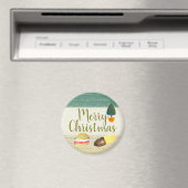 Rustikale gemütliche Kekse Weihnachtsmagnet Magnet (In Situ (Geschirrspüler))