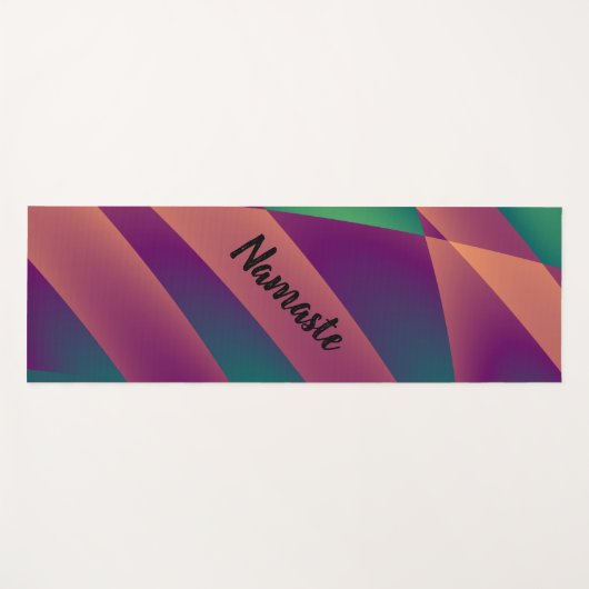 Rustikale Geometrie Abstrakt mit optionalem Text Yogamatte (Vorderseite (Horizontal))