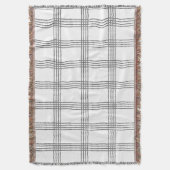 Rustikale Geometrie Moderne Minimalistische Karier Decke (Vorderseite Vertikal)