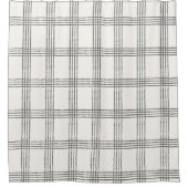 Rustikale Geometrie Moderne Minimalistische Karier Duschvorhang (Vorderseite)