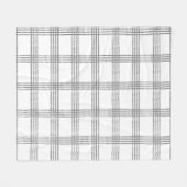 Rustikale Geometrie Moderne Minimalistische Karier Fleecedecke (Vorderseite (Horizontal))