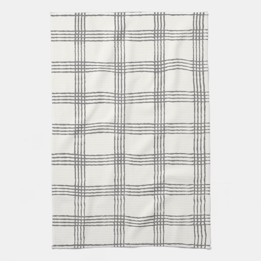 Rustikale Geometrie Moderne Minimalistische Karier Geschirrtuch (Vertikal)