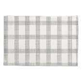 Rustikale Geometrie Moderne Minimalistische Karier Kissenbezug (Rückseite)