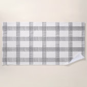 Rustikale Geometrie Moderne Minimalistische Karier Strandtuch (Vorderseite)