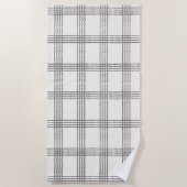 Rustikale Geometrie Moderne Minimalistische Karier Strandtuch (Vorderseite)