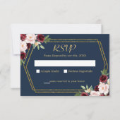 Rustikale, geometrische, handgeschriebene Skriptei RSVP Karte (Vorderseite)