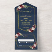 Rustikale geometrische Hochzeit (kein ENV erforder All In One Einladung (Innen Boden)