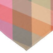 Rustikale, geometrische Karierte Muster - Warme Fa Tischdecke (Schrägansicht)