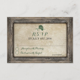 Rustikale Gerahmte Fangliekarte RSVP Karte