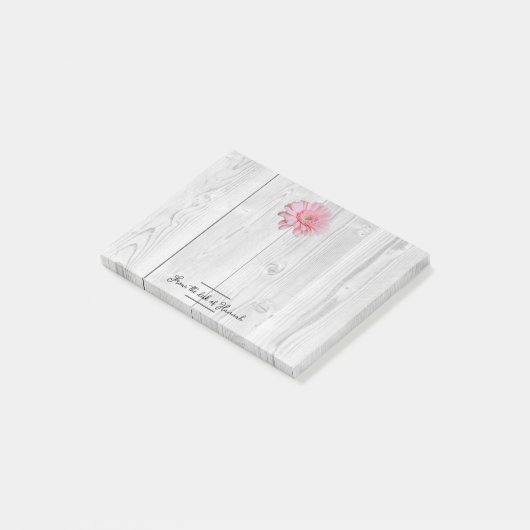 Rustikale Gerber Daisy Personalisiert Notes Post-it Klebezettel (angewinkelt)