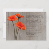 Rustikale Gerbera Daisy Wedding Einladungen (Vorderseite)