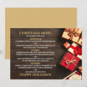 Rustikale Geschenkbox, Weihnachtsmenü Menükarte (Vorne/Hinten)