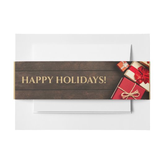 Rustikale Geschenkboxen, Weihnachten Einladungsbanderole (Vorderseite Beispiel)