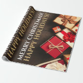 Rustikale Geschenkboxen, Weihnachten Geschenkpapier (Ungerollt)