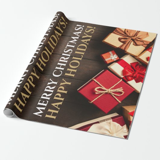 Rustikale Geschenkboxen, Weihnachten Geschenkpapier (Ungerollt)