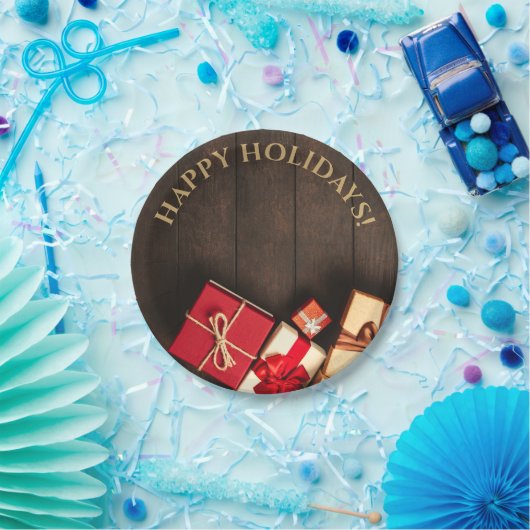 Rustikale Geschenkboxen, Weihnachten Pappteller (Party)