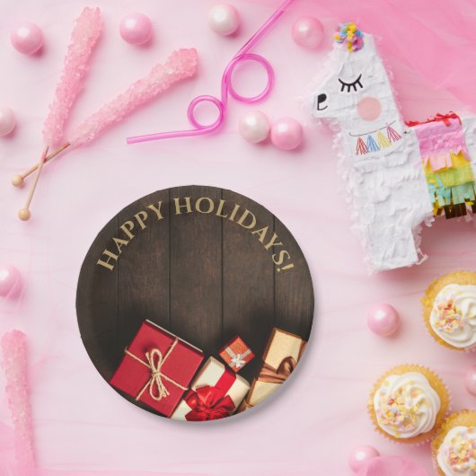 Rustikale Geschenkboxen, Weihnachten Pappteller (Party)