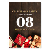 Rustikale Geschenkboxen, Weihnachten Tischnummer (Vorderseite)