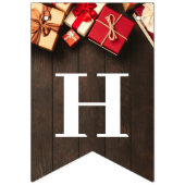 Rustikale Geschenkboxen, Weihnachts-Party Wimpelkette (Zweite Fahne)