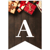 Rustikale Geschenkboxen, Weihnachts-Party Wimpelkette (Dritte Fahne)