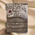 Rustikale Geschichte so alt wie die Märchenhochzei Einladung<br><div class="desc">Rustikales Barnholz-Erzählung so alt wie Time Fairy Tale Hochzeitseinladungen.</div>