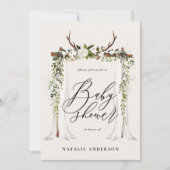 Rustikale, geschlechtsneutrale Babydusche Save The Date (Vorderseite)