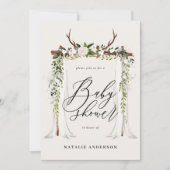 Rustikale, geschlechtsneutrale Babydusche Save The Date (Vorderseite)