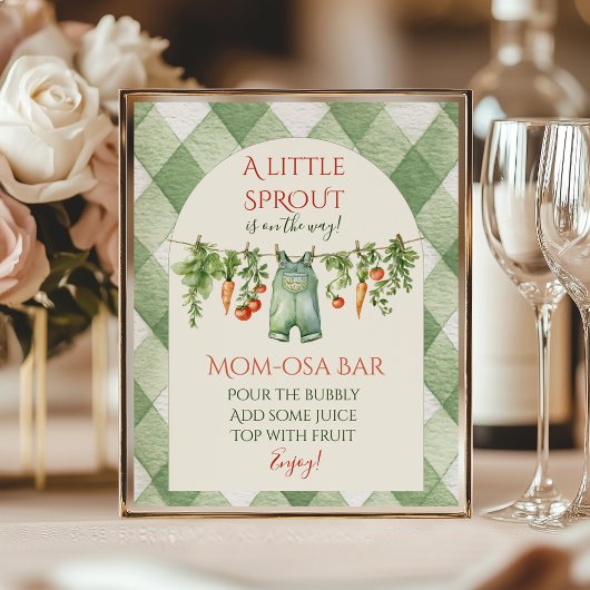 Rustikale geschlechtsneutrale Spross-Babyshower-Mi Poster