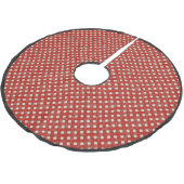 Rustikale gesponnene rote Flechtweide auf Polyester Weihnachtsbaumdecke (Schrägansicht)