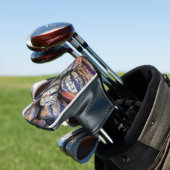 Rustikale gestreifte Kürbisse Golf Headcover (In Situ)