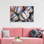 Rustikale gestreifte Kürbisse Leinwanddruck (Insitu (Wohnzimmer))