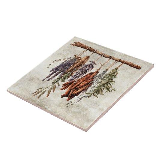 Rustikale getrocknete Kräuter Fliese (Seite)