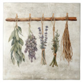 Rustikale getrocknete Kräuter Imitate Textur Einfa Fliese (Vorderseite)