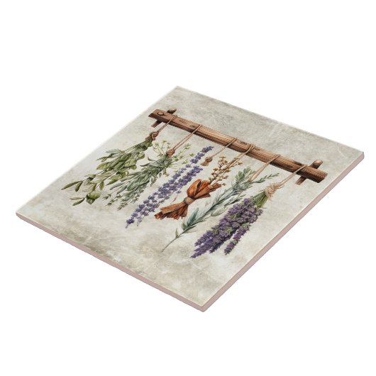 Rustikale getrocknete Kräuter Imitate Textur Vinta Fliese (Seite)