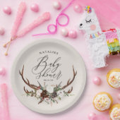 Rustikale Gewächshäuser Aquarell Blütendusche Pappteller (Party)