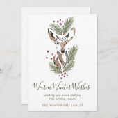 Rustikale Gewässer wärmer Winter wünscht Feiertagskarte (Vorne/Hinten)