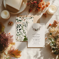 Rustikale Geweih-Blumen-Hochzeit Boho Woodland Sch