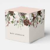 Rustikale Geweihe Aquarell Blütendusche Gefallen Geschenkschachtel (Rückseite)