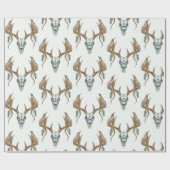 Rustikale Geweihe Native American Geschenkpapier (Flach)