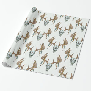 Rustikale Geweihe Native American Geschenkpapier