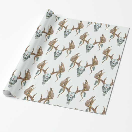 Rustikale Geweihe Native American Geschenkpapier (Ungerollt)
