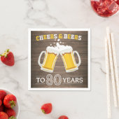 Rustikale Gewürze und Biere bis 80 Jahre Napkins Serviette (Beispiel)
