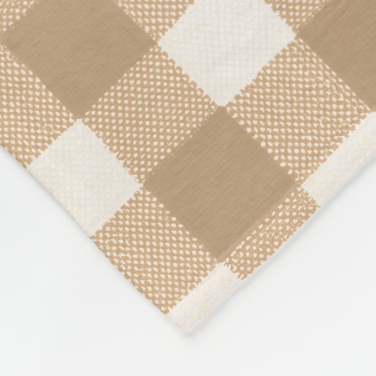Rustikale Gingham HerbstRose Personalisiert Fleecedecke (Ecke)