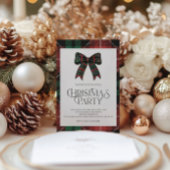 Rustikale Gingham Weihnachts-Party Einladung