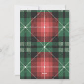 Rustikale Gingham Weihnachts-Party Einladung (Rückseite)