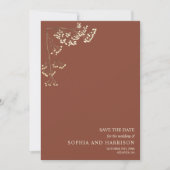 Rustikale Giovanni Terracotta Wedding Rett The Dat Save The Date (Vorderseite)